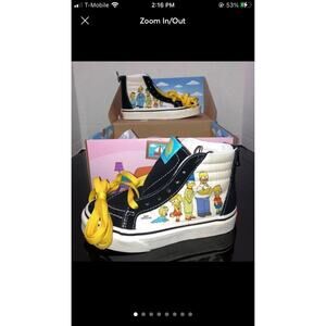The Simpsons Sk8 Hi Family Portrait Sneakers Limited vans size 12.5 kids